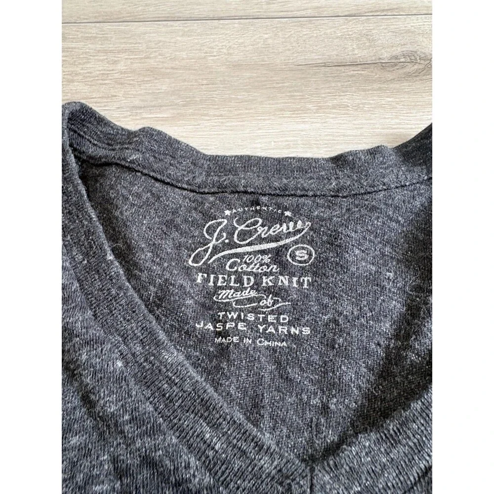 J. Crew 100% Cotton Field Knit Twisted Jaspe Yarns Short Sleeve T Shirt Men's S
